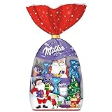 Milka Weihnachtsmischung 1 x 126g I Weihnachtsschokolade Mix-Beutel Einzelpackung I Weihnachts-Geschenk Schokolade I Süßigkeiten zu Weihnachten aus 100% Alpenmilch Schokolade