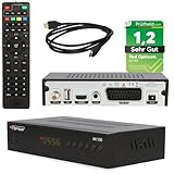 RED OPTICUM AX 150 Sat Receiver mit Aufnahmefunktion PVR I Digitaler Satelliten-Receiver HD mit HDMI - SCART - USB - Coaxial I 12V Netzteil ideal für Camping I Receiver für Satellitenschüssel