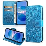 FCAXTIC Hülle für Huawei P40 Pro / P40 Pro Plus Hülle, Magnet PU Leder Tasche Flip Schutzhülle, Brieftasche Klappbar Hülle für Huawei P40 Pro / P40 Pro Plus, Blau