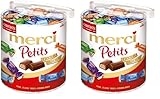 merci Petits Chocolate Collection – 1 x 1000g – Mix aus nicht gefüllten und gefüllten Schokoladen-Spezialitäten in praktischer Runddose (Packung mit 2)
