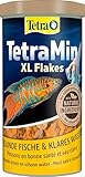 TetraMin XL Flakes - Fischfutter in Flockenform für größere Zierfische, ausgewogene Mischung für gesunde Fische und klares Wasser, 1 L Dose