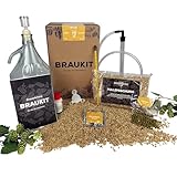 Braukit - Helles Bierbrauset mit 5L Gärflasche | Malzmischung, Hopfen, Hefe, Thermometer, Reiniger, Abfüller | Einfache Handhabung, Perfekt für Einsteiger | Geschenk für Männer