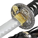 Epic Swords Katana Black Tiger Samuraischwert Deko stumpf mit Schwertständer und Zubehör