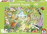 Schmidt Spiele 56370 Tiere im Wald, 100 Teile Kinderpuzzle, Bunt