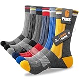 Cirorld Socken Herren 43-46 37-42, 6 Paar Arbeitssocken, Wandersocken, Atmungsaktiv, Tennissocken mit VerstäRkte Sohle, SchweißAbsorbierend, Blasenschutz, Geeignet für Arbeit, Sport, Laufen