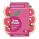 LiveFresh Grapefruit Saftbox 3 Liter | Kaltgepresst | Aus 100% frischen Grapefruits I Keine Zusätze, kein Zucker