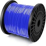 LADAMI Trimmerdraht, blau, rund, für Rasentrimmer und Freischneider, Rasentrimmerfaden 1,6 mm x 100 m