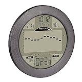 TFA Dostmann Maritime Wetterstation Meteomar, 35.1124.10, Wettervorhersage durch Barometer, für Segler/Bootsfahrer geeignet, mit Balkendiagramm und Luftdrucktendenz, einstellbarer Alarm, grau