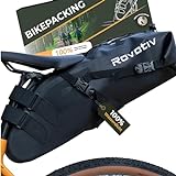 Rovativ® - Bikepacking Satteltasche [10 Liter] 100% Wasserdicht - super Fester Halt - Fahrrad Satteltasche aus TPU-Gewebe - für Gravelbike und MTB Bike Packing