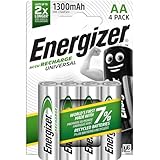 Energizer Batterien AA, wiederaufladbar, 4 Stück, Rechargeable Universal