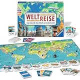 Ravensburger Familienspiel 26888 - Weltreise - Familienklassiker ab 8 Jahren - Gesellschaftsspiel, Reise einmal um die Welt, Brettspiel für bis zu 6 Spieler - über 170 Städte