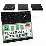 Schwingungsdämpfer Waschmaschine Unterlage 4 St Antivibrationsmatte Trockner - 90x90x3mm recyceltes Gummigranulat Made in Germany