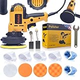 Rosfix Poliermaschine – Autopoliermaschine mit Pads | 700W, 600-3700 U/min, 125mm Scheibe | Polieren von Autos, Möbeln, Metall | Autopolierzubehör