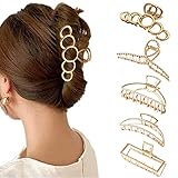 Haarklammern Haarklammer Groß Dickes Haar 5 Stück Rutschfeste Haarkrallen haarklammer Haarklammern Damen Dünnes Haar Große Haarklammer Dickes Haar Hair Clip Haarkralle (Metall C)