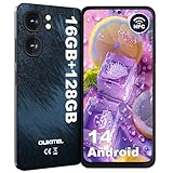 OUKITEL C58(16GB+128GB) Smartphone Ohne Vertrag - 6.67 Zoll 90Hz Android 14 Handy Günstig, 5150mAh Akku 13MP+5MP Kamera, Gesicht + Fingerabdruck,NFC, GPS, Dual SIM 4G Günstig Smartphone,Schwarz