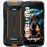 DOOGEE S41 Plus(2024) Outdoor Handy Ohne Vertrag 8GB+128GB/1TB Erweiterbar Octa Core 6300mAh Android 13 Outdoor Smartphone 13MP+8MP 5.5' HD+ Baustellenhandy 4G Dual SIM IP68/NFC/OTG/GPS/Face ID Orange