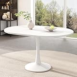 sogesfurniture Ausziehbarer Esstisch, ovaler Esstisch, moderner Wohnzimmertisch Esszimmertisch für 4–6 Personen, Länge 100/140 x Breite 100 x Höhe 75 cm
