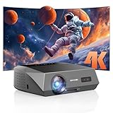 Smart Beamer 4K WiFi Bluetooth, HDR LED 4K Beamer Heimkino Gaming 1500 ANSI Tageslicht, LCD Android TV Projektor WLAN mit Zoom Autofokus Trapezkorrektur HDMI2.1 USB Decke Indoor Outdoor