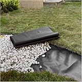 IEOWY Kiesmembran, Geotextilmembran, 60 cm/80 cm/100 cm/120 cm/160 cm/200 cm breite Auffahrtsunterlage für Kies, Unkrautvlies (0,6 m x 50 m/2 Fuß x 164 Fuß)