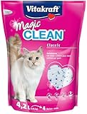 Vitakraft Magic Clean, Katzenstreu, Hygiene-Streu aus Mineralkügelchen, nicht klumpend, besonders staubarm, reicht für 4 Wochen, reicht für einen Monat (1x 4,2l)