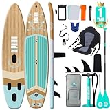 Niphean (Extra Groß) Stand Up Paddle Board, SUP für 2+1 Personen/Familien, SUP Board mit (Anfängergeeignet) Balancierflügel, Wasserdichte Handyhülle, Inflatable Paddle Boards for Adults, Geschenkideen