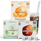 waterdrop® Microdrink Set - Cola, Orange & Lemon Lime – 36 Würfel für Geschmack im Wasser, Zero Zucker Getränke, Geschmackspulver mit Vitaminen, Wasserzusatz für Limonade & Spezi-Alternative