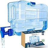 Wasserspender für Kühlschrank. 5,6 Liter. Wiederverwendbare PETG-Plastikflasche mit Wasserhahn. Wasser, Getränke, Cocktails. Für Strände, Camping, Büro