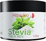 Ultra-konzentriertes Stevia-Pulver (100g) | 98% Reba-98 Pur | 470x süßer als Zucker