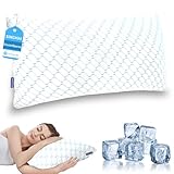 SINGHAI Kopfkissen 40x80 cm, Memory Foam Kissen, Kühlendes Kopfkissen, Flach Kissen Nackenkissen Orthopädisches Seitenschläferkissen für Seitenschläfer Rückenschläfer und Bauchschläfer