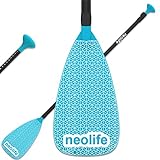 XUXIAKE SUP Paddles with Carbon Fiber Shaft and Nylon Blade, Floating Paddleboard Oars, Adjustable 180-219 cm, Blue