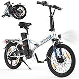 VARUN E Bike, 20 Zoll E Bike klapprad mit 48V Lithium-Akku, 250W Motor, E-Bike Damen Herren mit 5 Modi, 7-Gang Getriebe, Pedelec Elektrofahrrad City Ebike mit LCD-Display, EU-Konformes