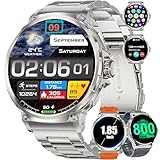SUNKTA Smart Watch for Men,1.85' HD/800mAh Battery Smart Watches with for Android iOS (Bluetooth Call Answer/Calls)