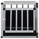 Hundetransportbox mit Einzeltür 54 x 69 x 50 cm – Robuste & sichere Transportbox für Hunde, ideal für Reisen, Tierarztbesuche & Auto, extra groß für mittelgroße Hunde, stabil & leicht zu reinigen