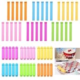 GGTTNRT 60pcs Verschlussclips, Clips für Tüten, 7/11cm Verschlussklammern, Wiederverwendbar Bunt Tütenclips, Lebensmittel Clips Küche Dichtungsclip, für Verpackung Snacks Süßigkeiten