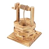 MILISTEN 1 Stück Dekorationen aus Holz Retro Wohnkultur Leben Ästhetik der Raumdekoration bürodeko büro Dekoration Schreibtischdekoration holzdeko Heimdekoration Holzbrunnen Kunsthandwerk