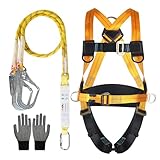 Absturzsicherung Fallschutz Set, Tragkraft 150 kg, 2 Meter Seil
