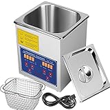 Vevor Ultraschallreiniger Reinigungsmaschine aus Edelstahl mit digitaler Heizungs-Timer für den privaten und gewerblichen Gebrauch im Labor (2L)