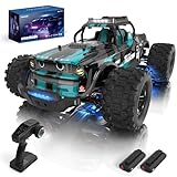 Snookids Ferngesteuertes Auto 1:14, Rc Auto Offroad 40km/h 4WD RC Monstertruck mit Farbiges Licht, 2 Akku, 2.4-GHz All-Terrain Rennauto, Ferngesteuertes Auto für Erwachsene und Kinder