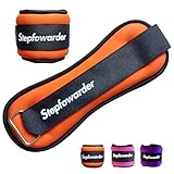 Stepfowarder 2er Set Gewichtsmanschetten 0.3-1.0kg, Gewichtsmanschette Fuß Gewichte für Beine und Arme, 3 Farbvarianten, Laufgewichte für Hand- und Fußgelenke (2 * 0.3KG - Orange)