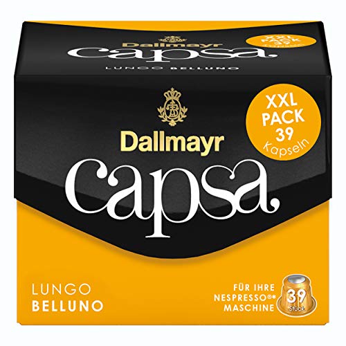 Dallmayr Capsa Lungo Belluno XXL, Nespresso Kompatibel Kapsel, Röstkaffee, Kaffee, 195 Kapseln á 5.6 g