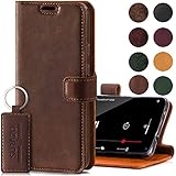 SURAZO Personalisierte Handyhülle für Samsung Galaxy S20 FE Hülle Leder – Klappbare Echtleder Schutzhülle [Magnet, Kartenfach, RFID Schutz, Standfunktion] Flip Klapphülle Wallet Case Cover Lederhülle
