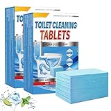 Wc Reiniger Tabs, Reiniger Toilettenreiniger Urinsteinentferner Extra Stark, Spülkasten Reiniger, Wc Reiniger, Putzmittel, Umweltfreundlich mit Aktivsauerstoff, 120 Tabs Zitronenduft (2)