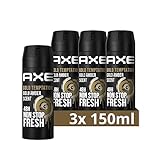 Axe Bodyspray Gold Temptation Deo ohne Aluminium sorgt 48 Stunden lang für effektiven Schutz vor Körpergeruch 150 ml 3 Stück