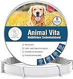 Animal Vita® Zeckenhalsband für Hunde - Effektiver Schutz vor Ungeziefern [wasserdicht und größenverstellbar] bis zu 8 Monate Zeckenschutz mit 100% natürlichen Inhaltsstoffen