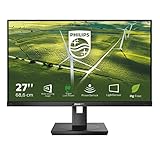 Philips 272B1G - 27 Zoll FHD Green Monitor, höhenverstellbar (1920x1080, 75 Hz, VGA, DVI, HDMI, DisplayPort, USB Hub) schwarz