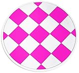 GoBadges IP70 Becherhalter-Abzeichen – Pink Checker (73 mm) (1 Stück)