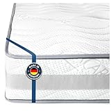 BMM Matratze 90x200cm Komfort 23 H4 extra fest/Kaltschaummatratze Öko-Tex Zertifiziert/ergonomische 7 Zonen Matratze Höhe 23cm / Matratzen produziert in Deutschland
