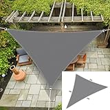 Sonnensegel Dreieck 3x4x5m, Sonnensegel inkl Befestigungsseile, Sonnenschutz Atmungsaktiv HDPE Sonnensegel Dreieckig für Garten Balkon Terrasse Camping