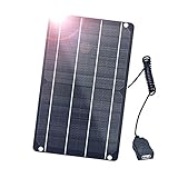 FlexSolar Solar Ladegerät USB 6W 5V Hochleistungs-monokristallines Modul, wasserdichtes Solarladegerät, geeignet für Sicherheit Batteriekamera Fahrräder, Mobiltelefone, Powerbank, Campinglampen usw