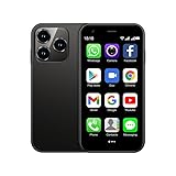 CatCalls Mini Smartphone Entsperrt 4G Handy, 3.0 Zoll, 32GB Erweiterbar bis zu 128GB, Dual SIM Dual Kamera, Android 10.0, Unterstützung WiFi Bluetooth Backup Telefon (XS15-Black)